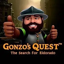 Gonzo's Quest slot logo by NetEnt at Gransino Casino